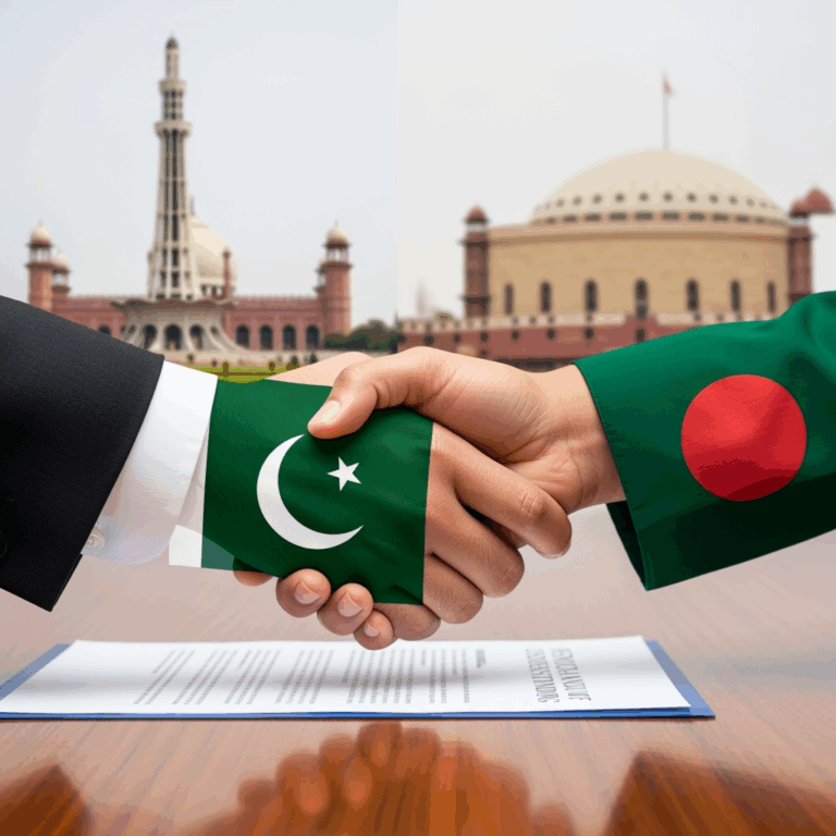 Illustration for: Pakistan-Bangladesh Strengthen Ties with Key Agreements
