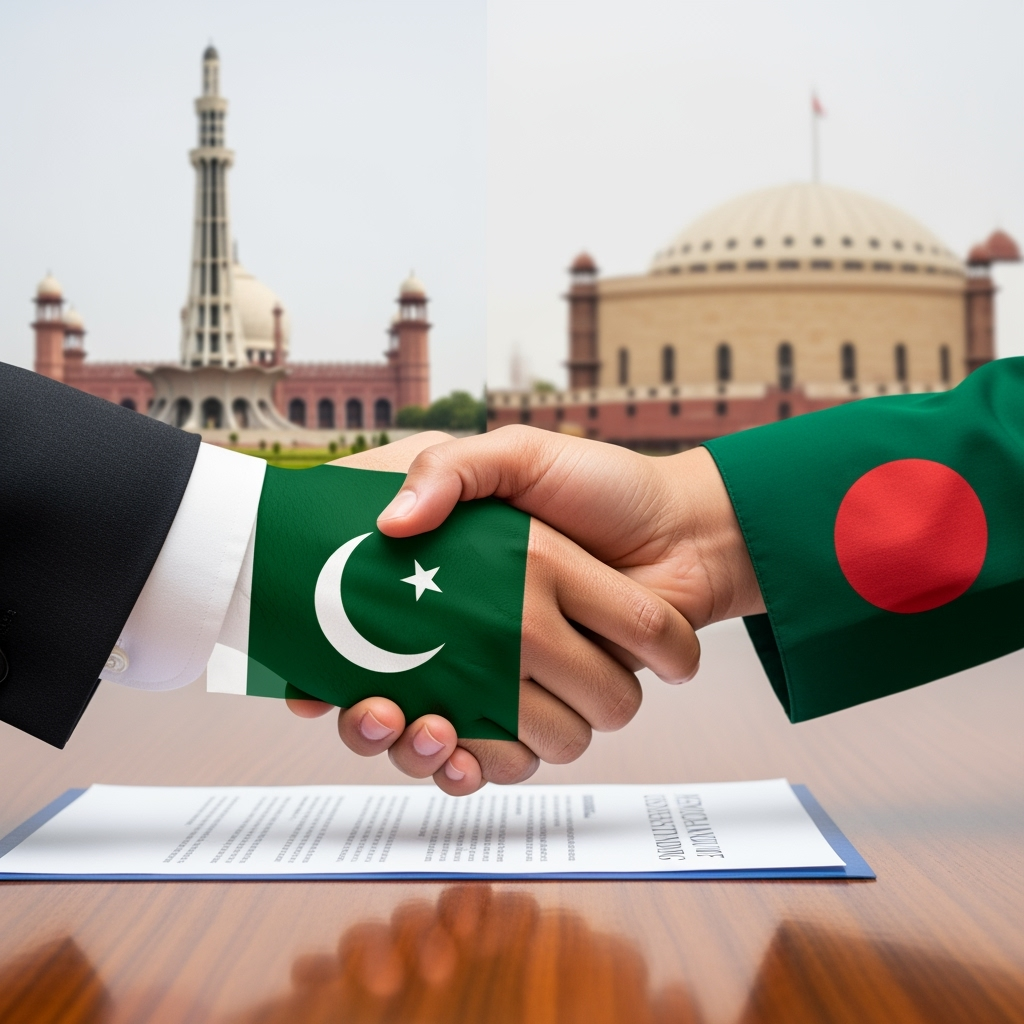 Illustration for: Pakistan-Bangladesh Strengthen Ties with Key Agreements