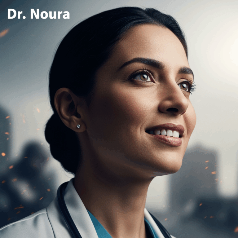 Illustration for: Dr. Noura: Resilience Through Challenges