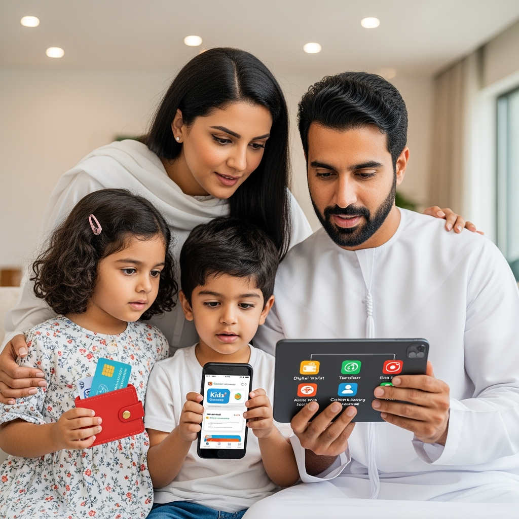 Illustration for: UAE Parents Embrace E-Money for Kids' Allowances