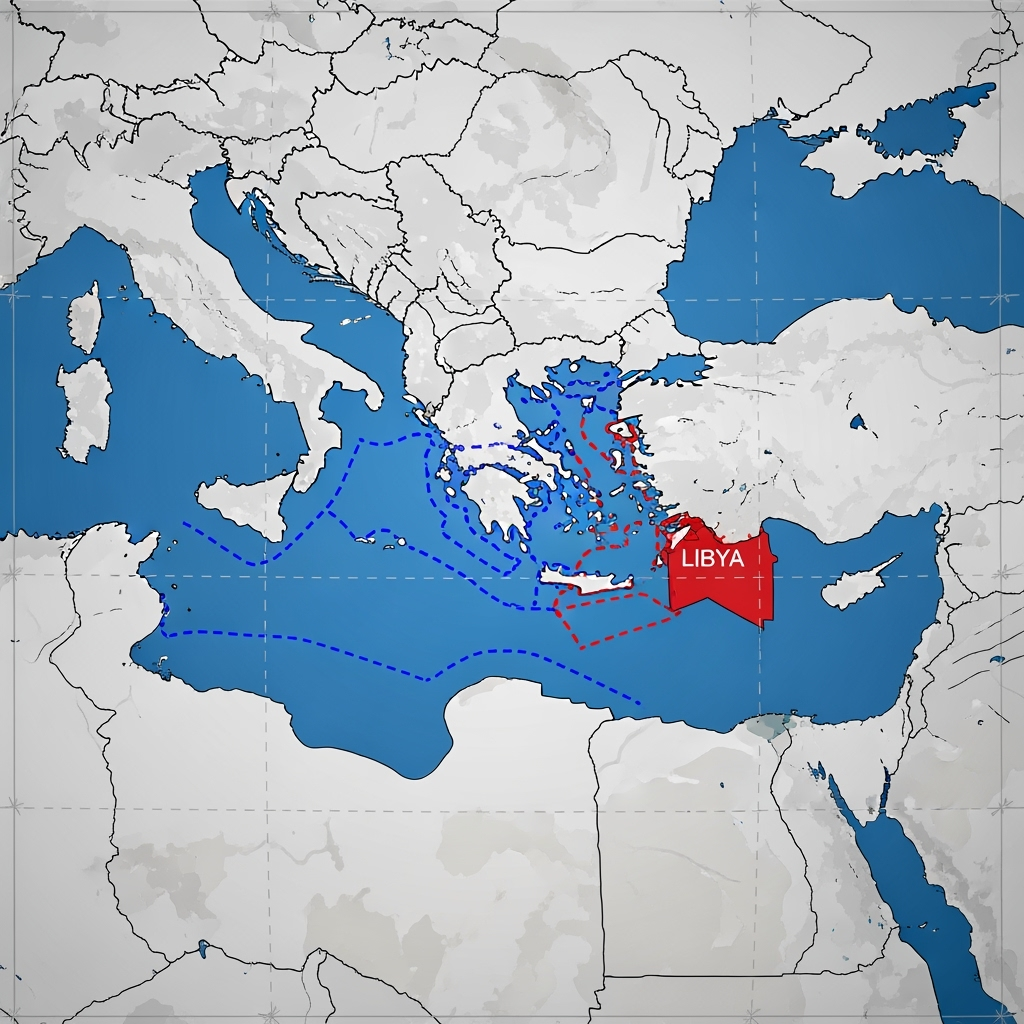 Illustration for: Greece-Libya Maritime Border Dispute