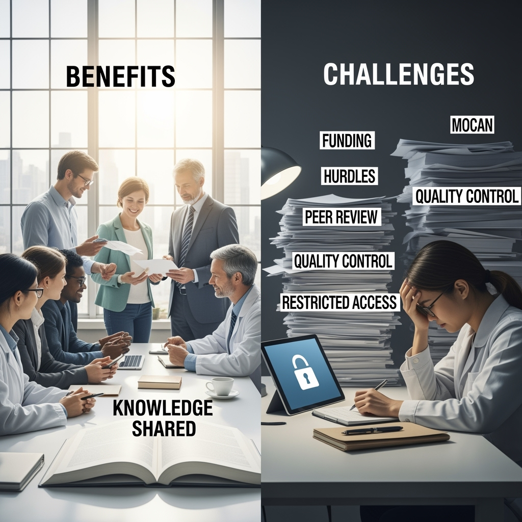 Illustration for: The Benefits and Challenges of Open-Access Journals