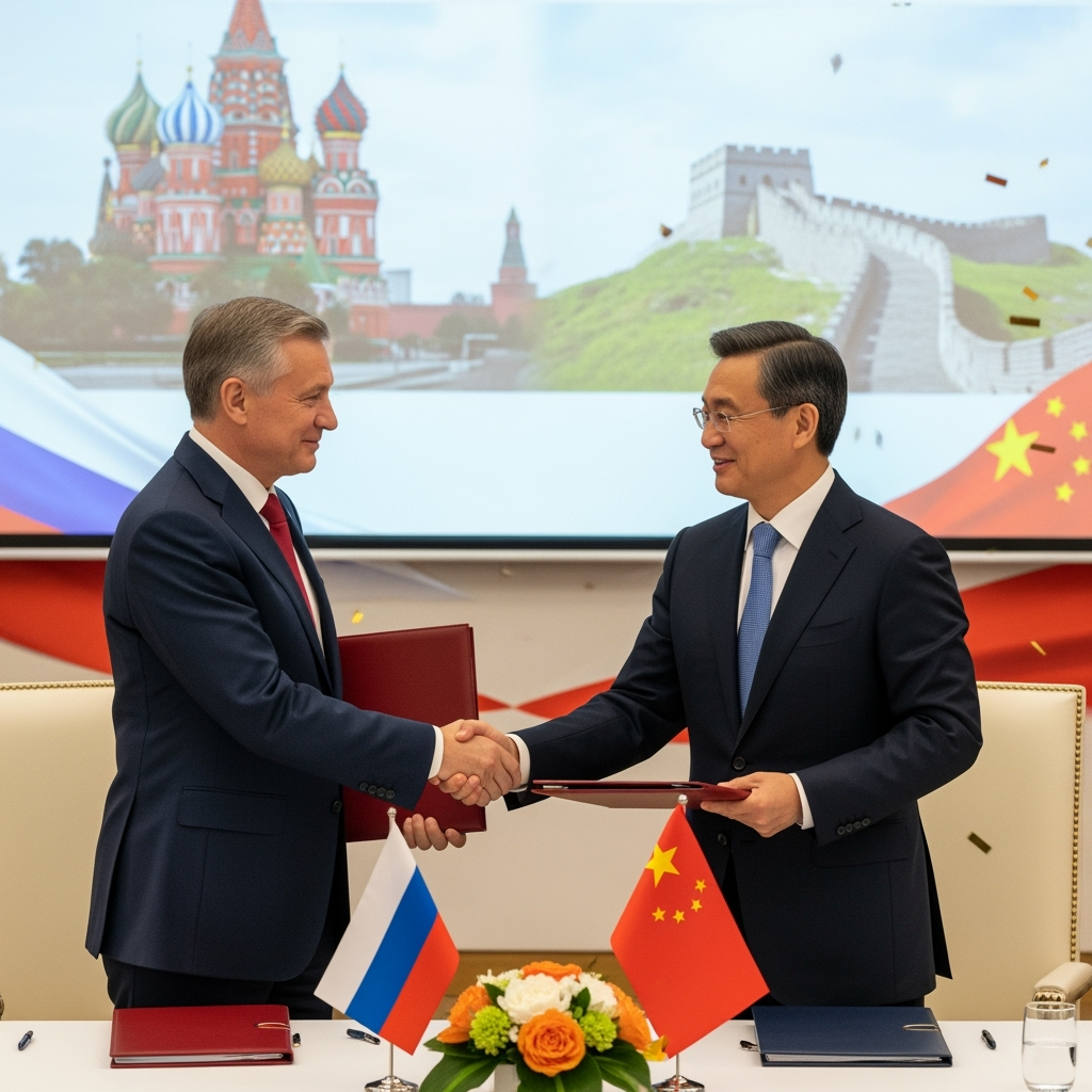 Illustration for: Major Agreements and Celebrations in Russia-China Relations