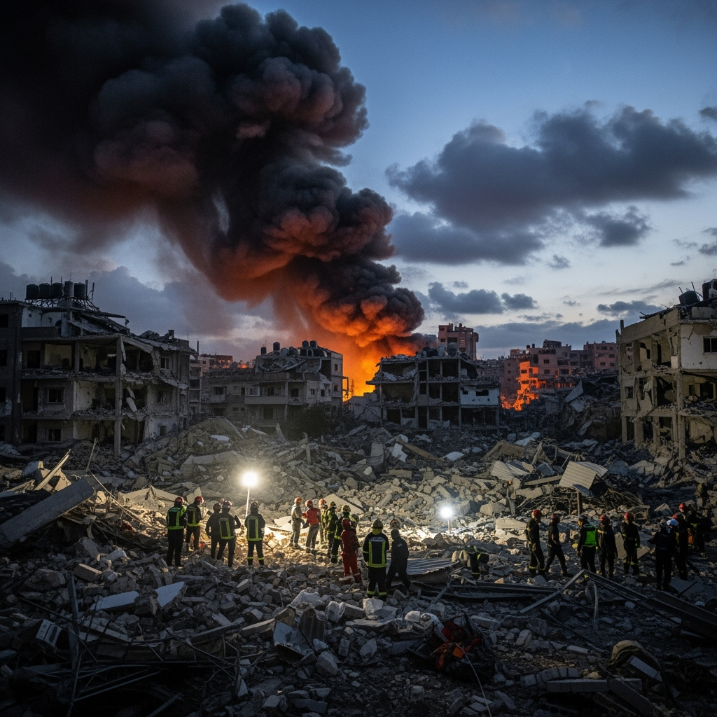 Illustration for: Israeli Airstrikes Target Hezbollah in Lebanon