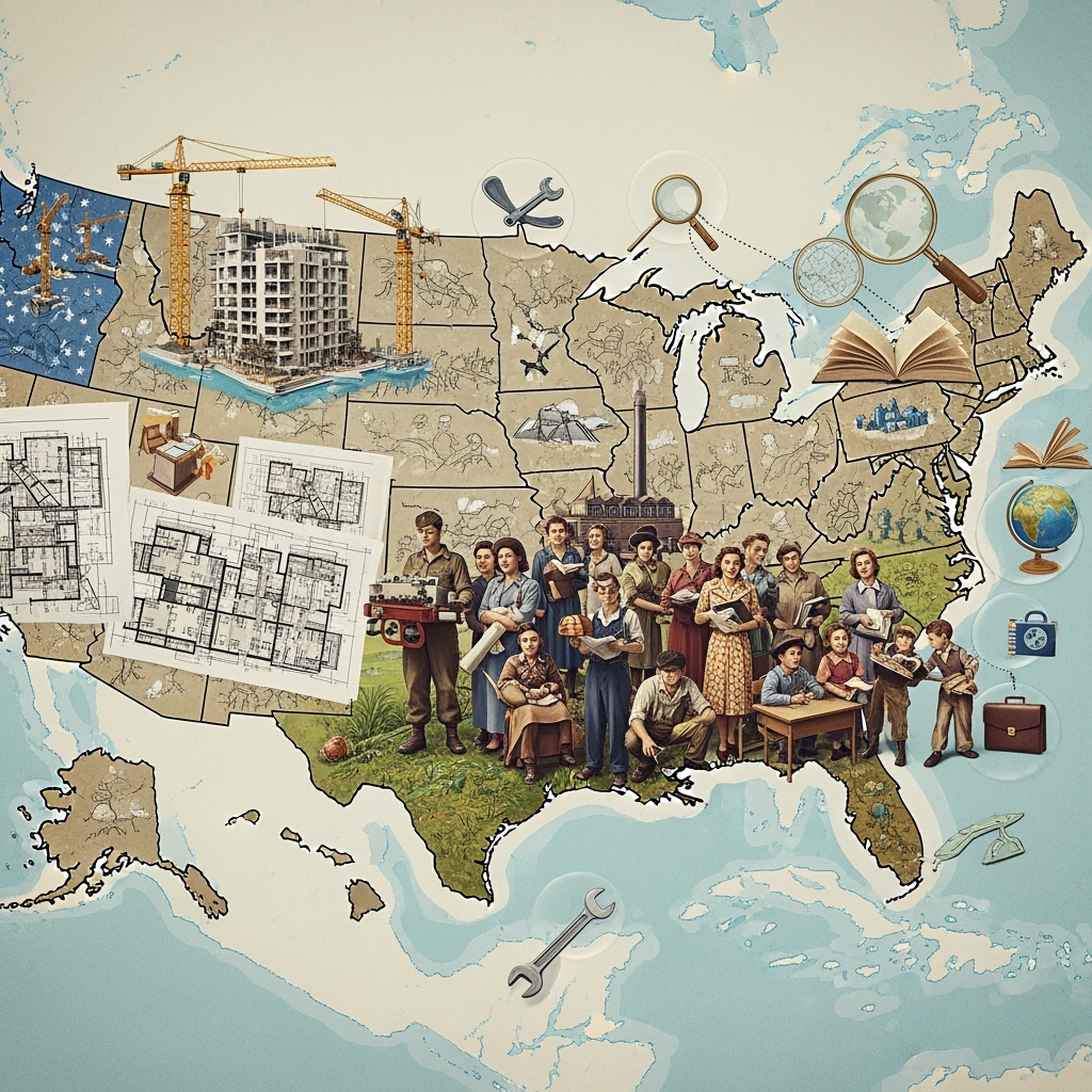 Illustration for: American Plan Post-War: Insights and Challenges