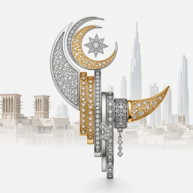 Illustration for: جوهرة: مزيج من التراث والحداثة في مجوهرات دبي