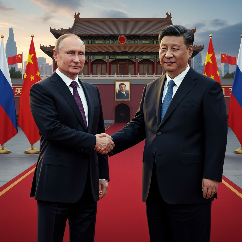 Illustration for: Putin's Upcoming Visit to China