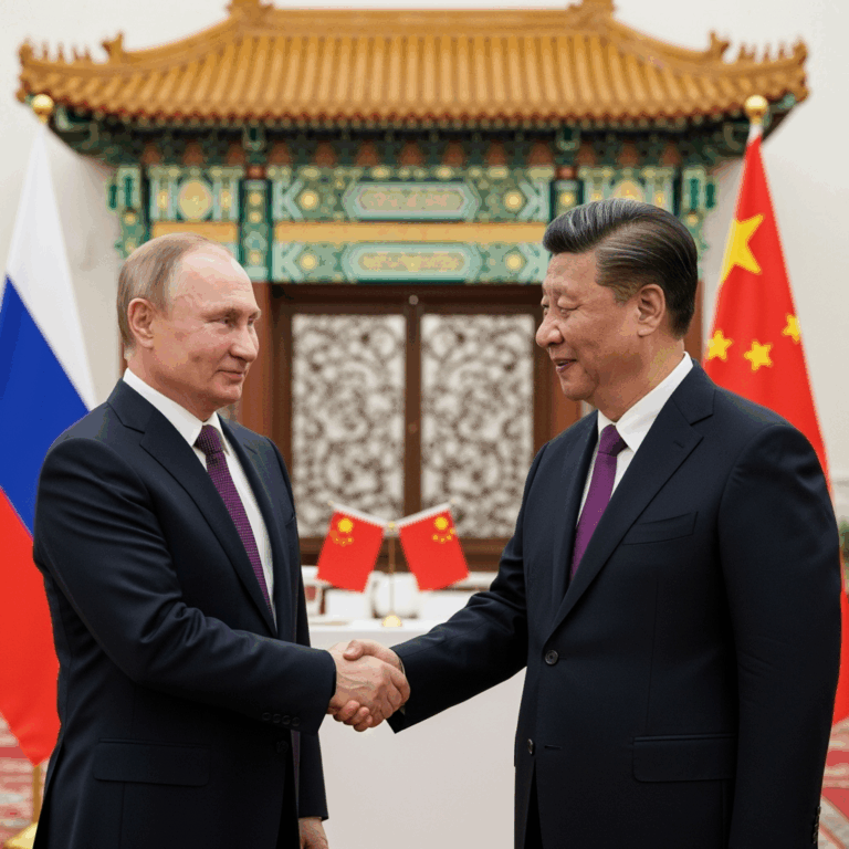Illustration for: Putin Visits China for Bilateral Talks