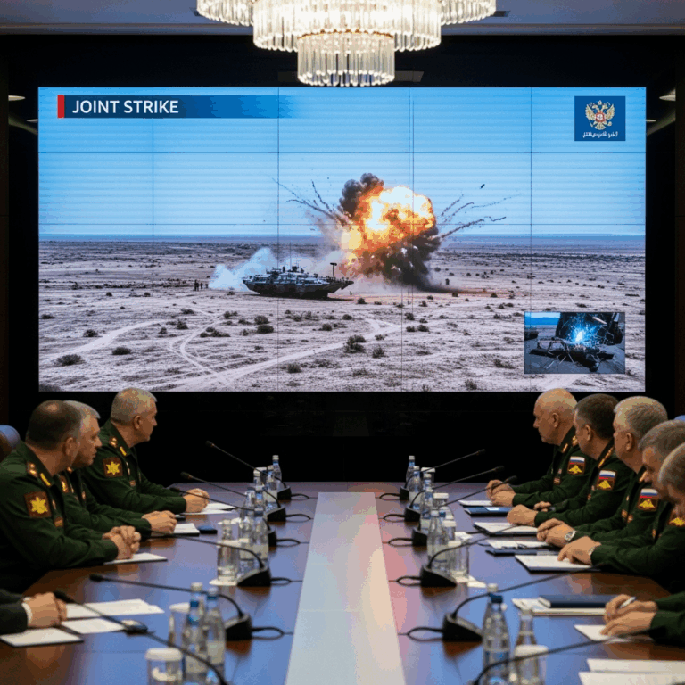 Illustration for: Russian Ministry Shows Joint Strike Footage