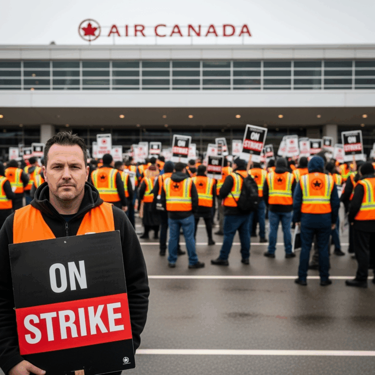 Illustration for: Air Canada Strike Continues Despite Government Orders