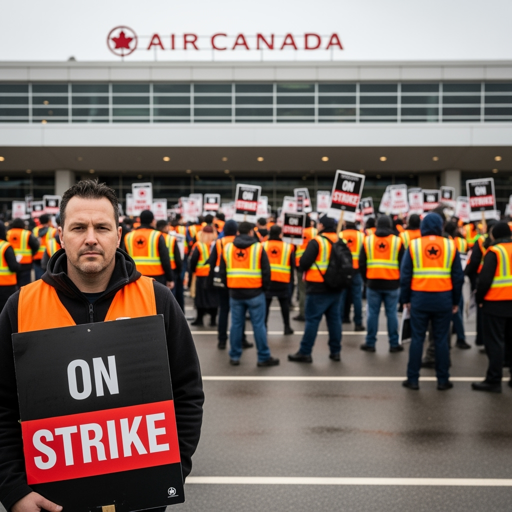 Illustration for: Air Canada Strike Continues Despite Government Orders