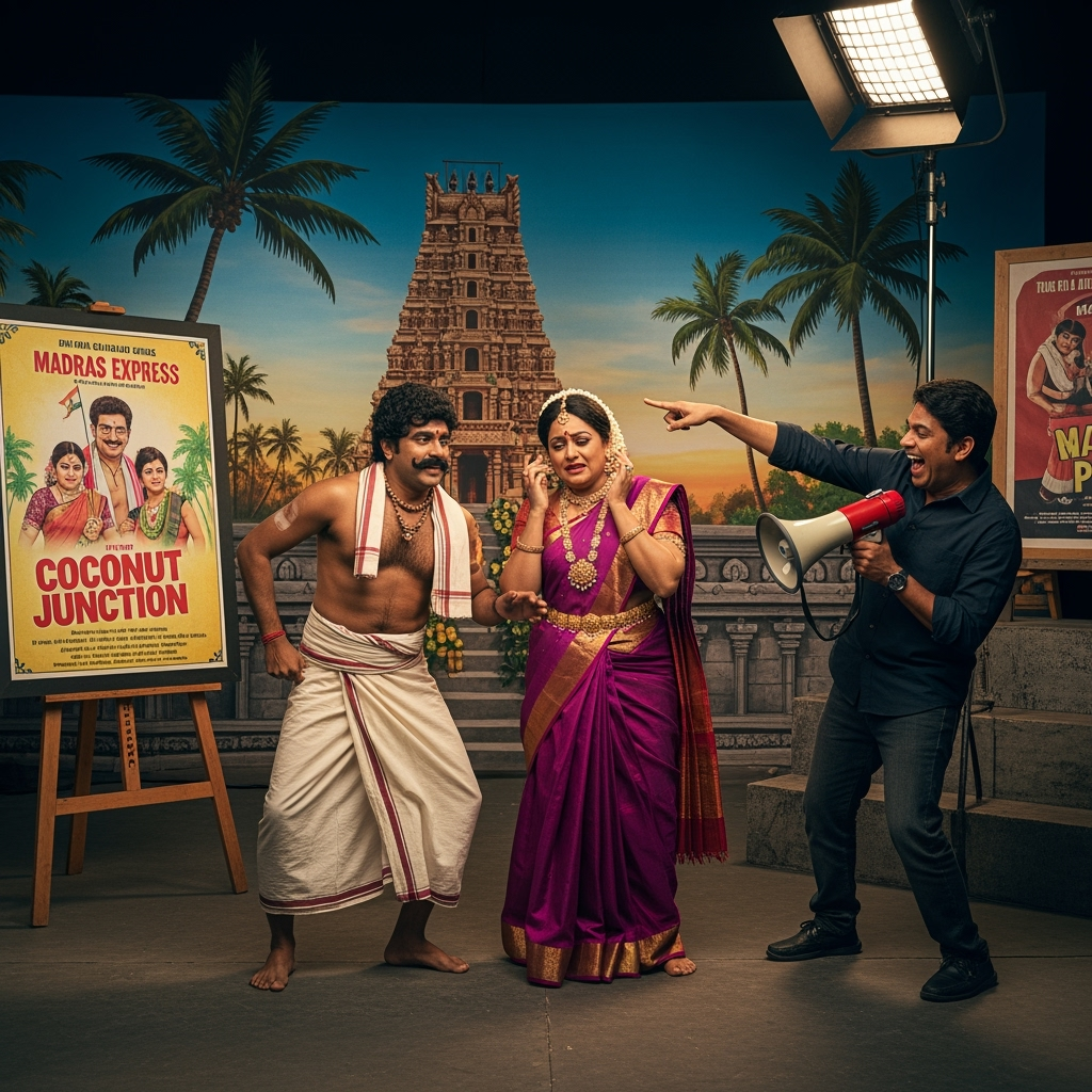Illustration for: Bollywood's Persistent Stereotyping of South India