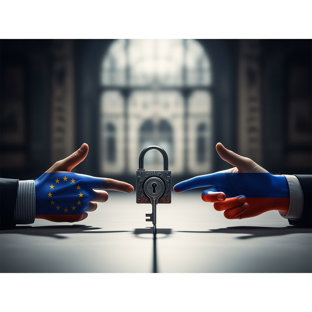Illustration for: EU and Russia Discuss Security Guarantees
