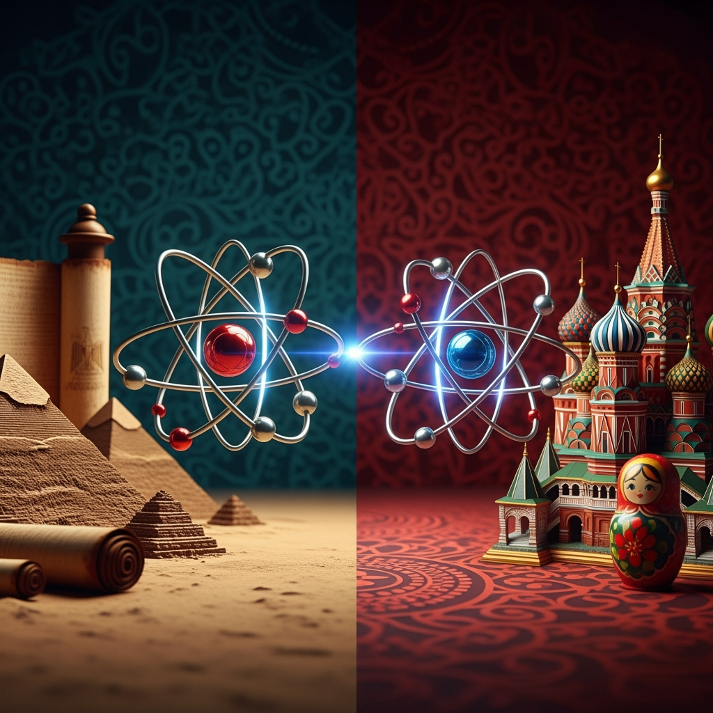 Illustration for: Egypt-Russia Cultural Exchange and Nuclear Cooperation