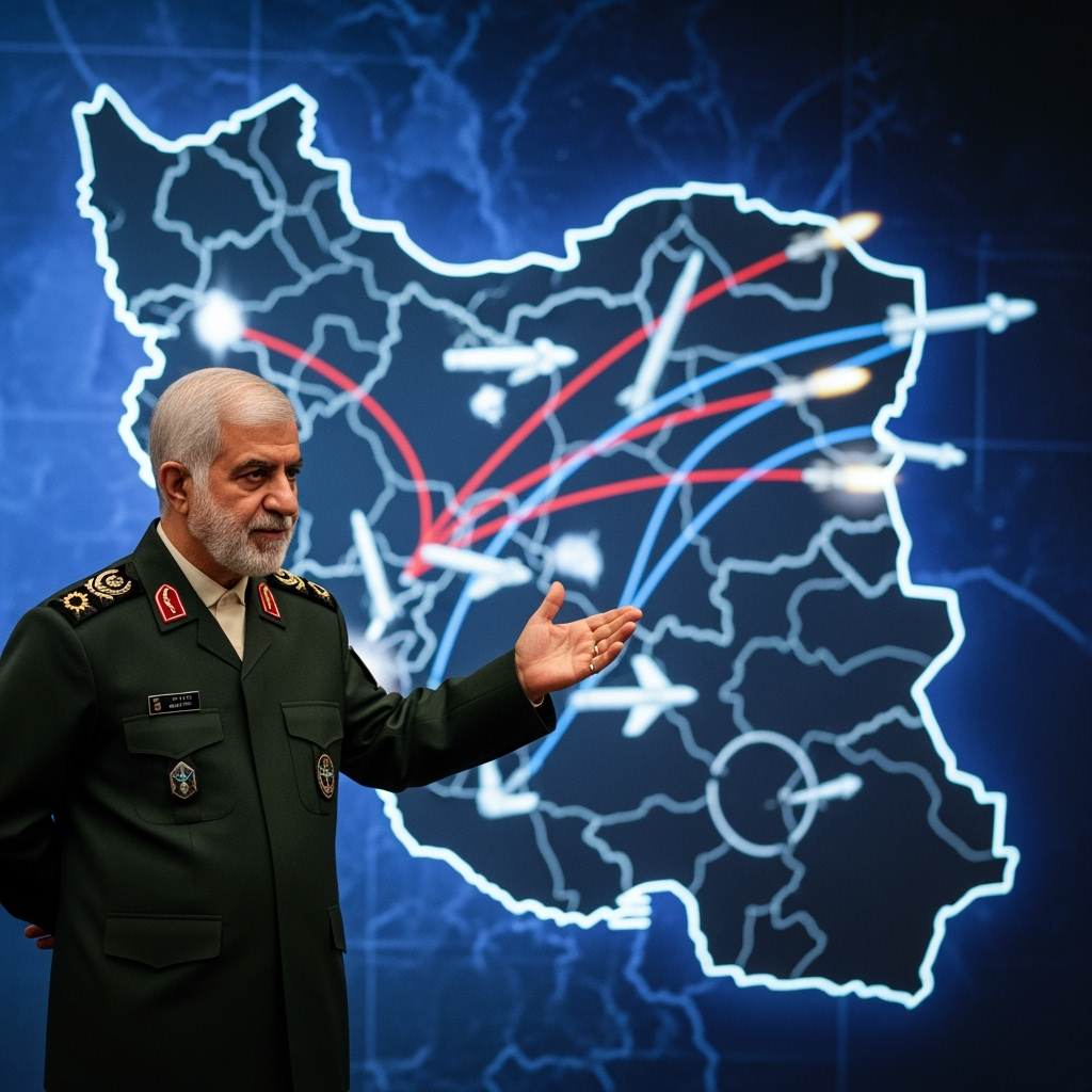Illustration for: Iranian President Emphasizes Defense Capabilities