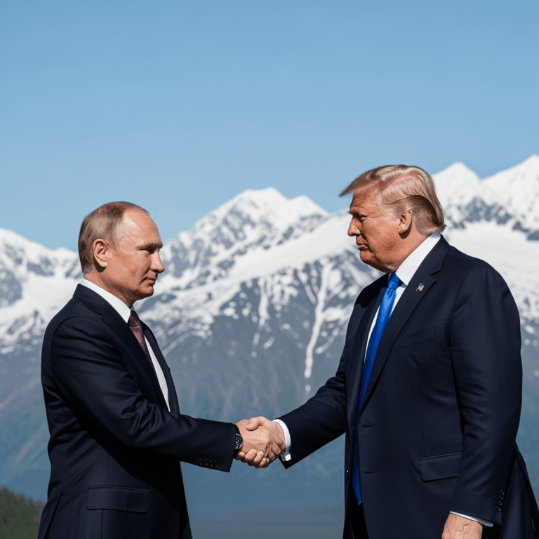 Illustration for: Putin and Trump to Meet in Alaska for Talks