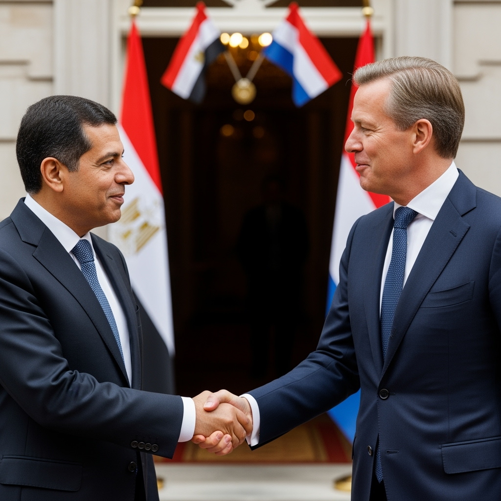 Illustration for: Egypt and Netherlands Discuss Embassy Attack