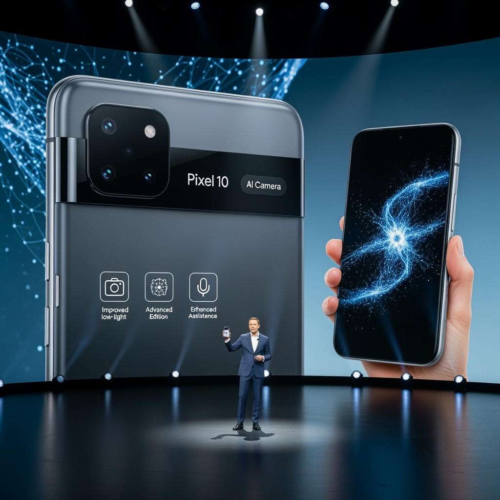 Illustration for: Google Unveils AI-Powered Pixel 10 Smartphones