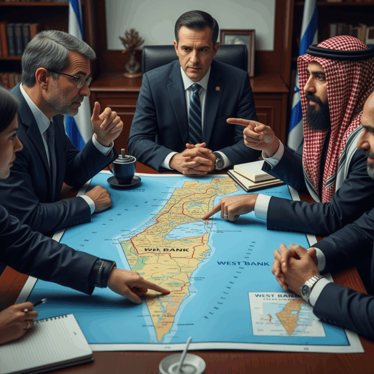 Illustration for: Israel's West Bank Annexation Plans Discussed