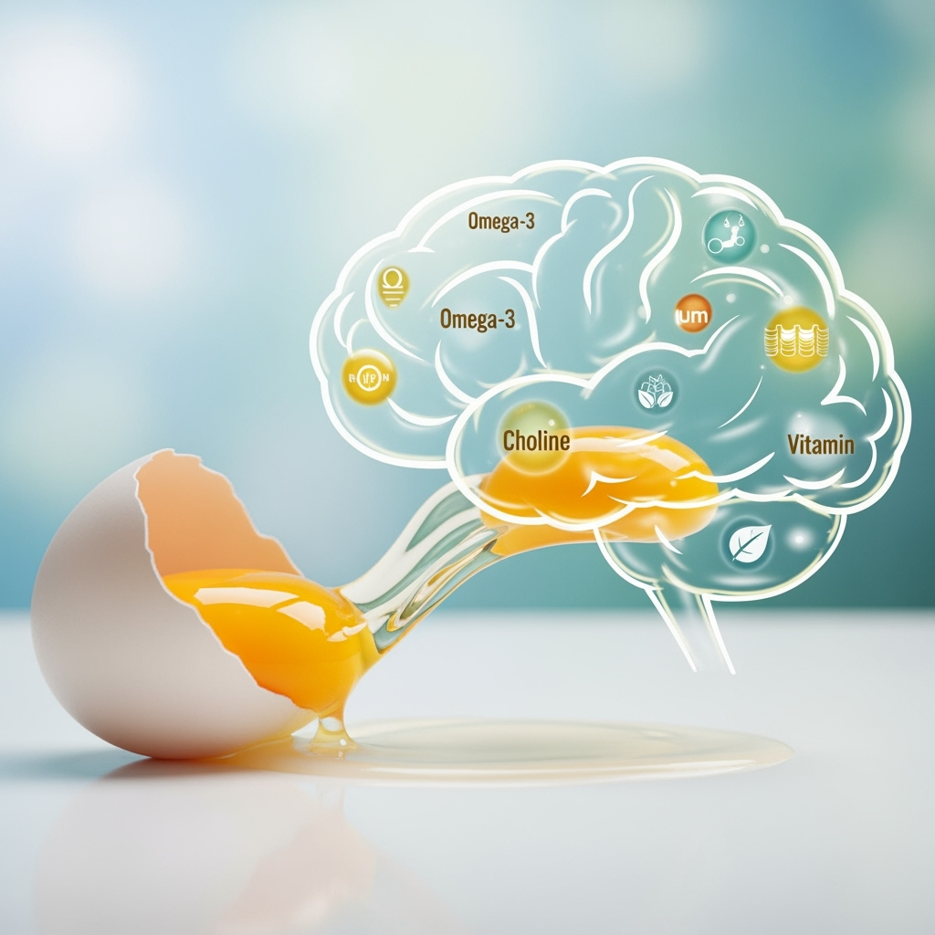Illustration for: Egg Nutrients Support Brain Health