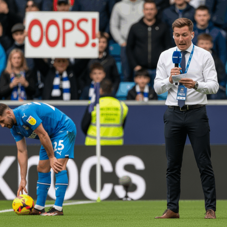 Illustration for: Reporter Mistake Causes Embarrassment at Match