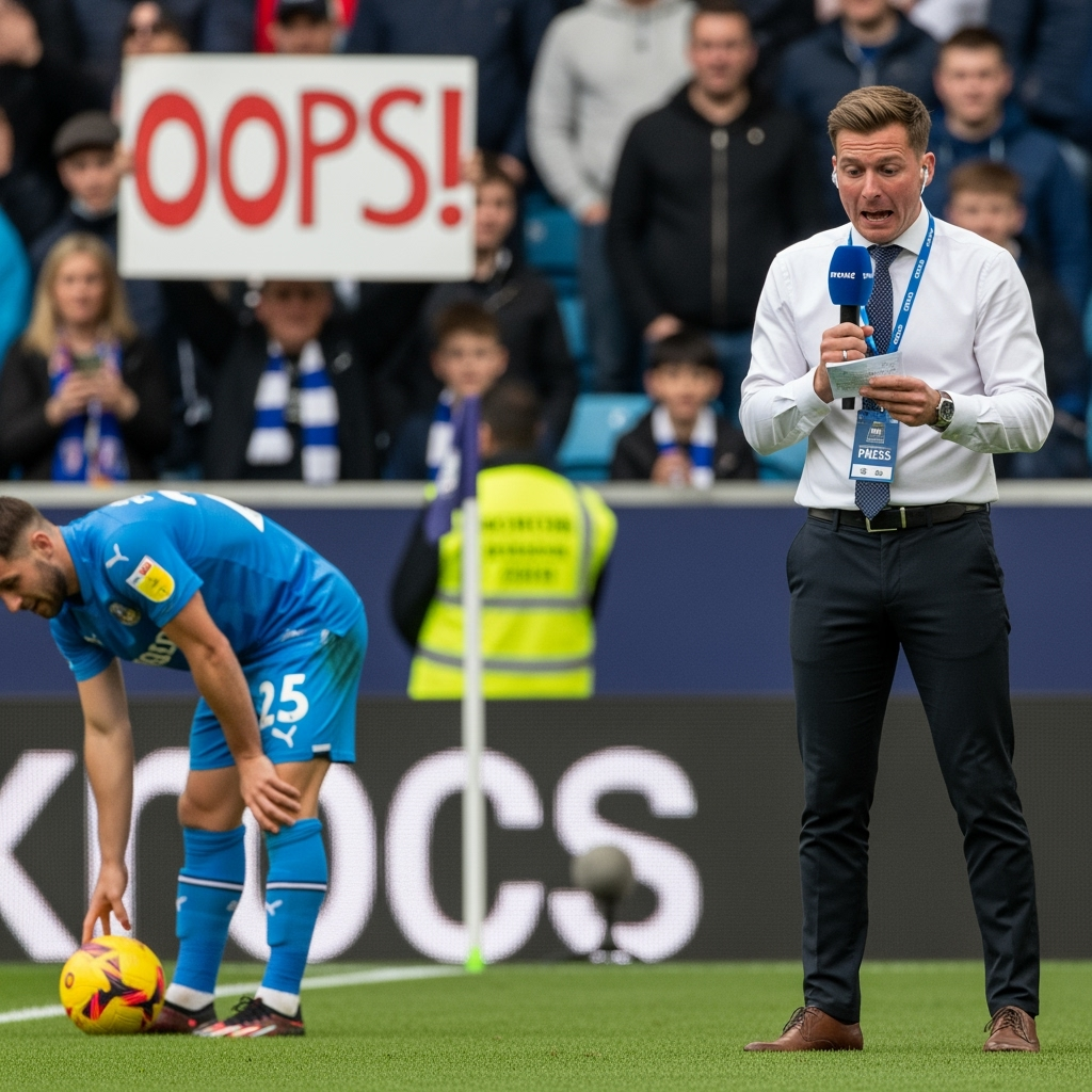 Illustration for: Reporter Mistake Causes Embarrassment at Match