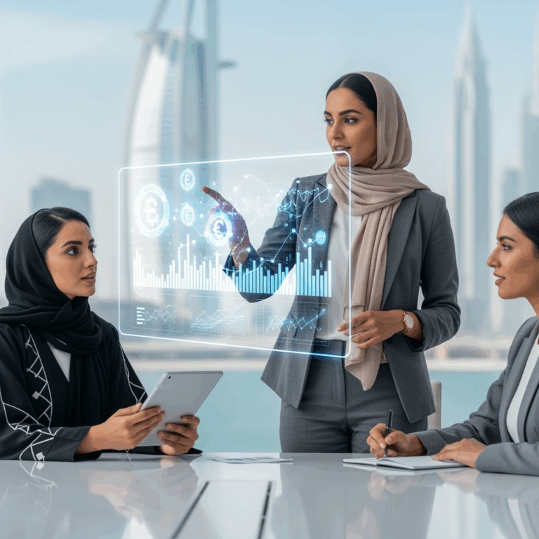 Illustration for: Emirati Women Shaping the Future of Finance