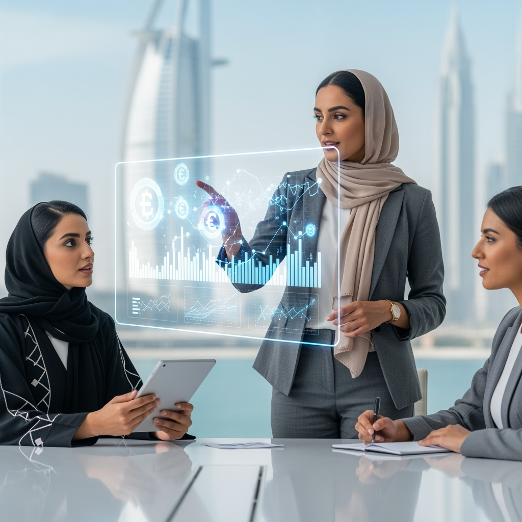 Illustration for: Emirati Women Shaping the Future of Finance