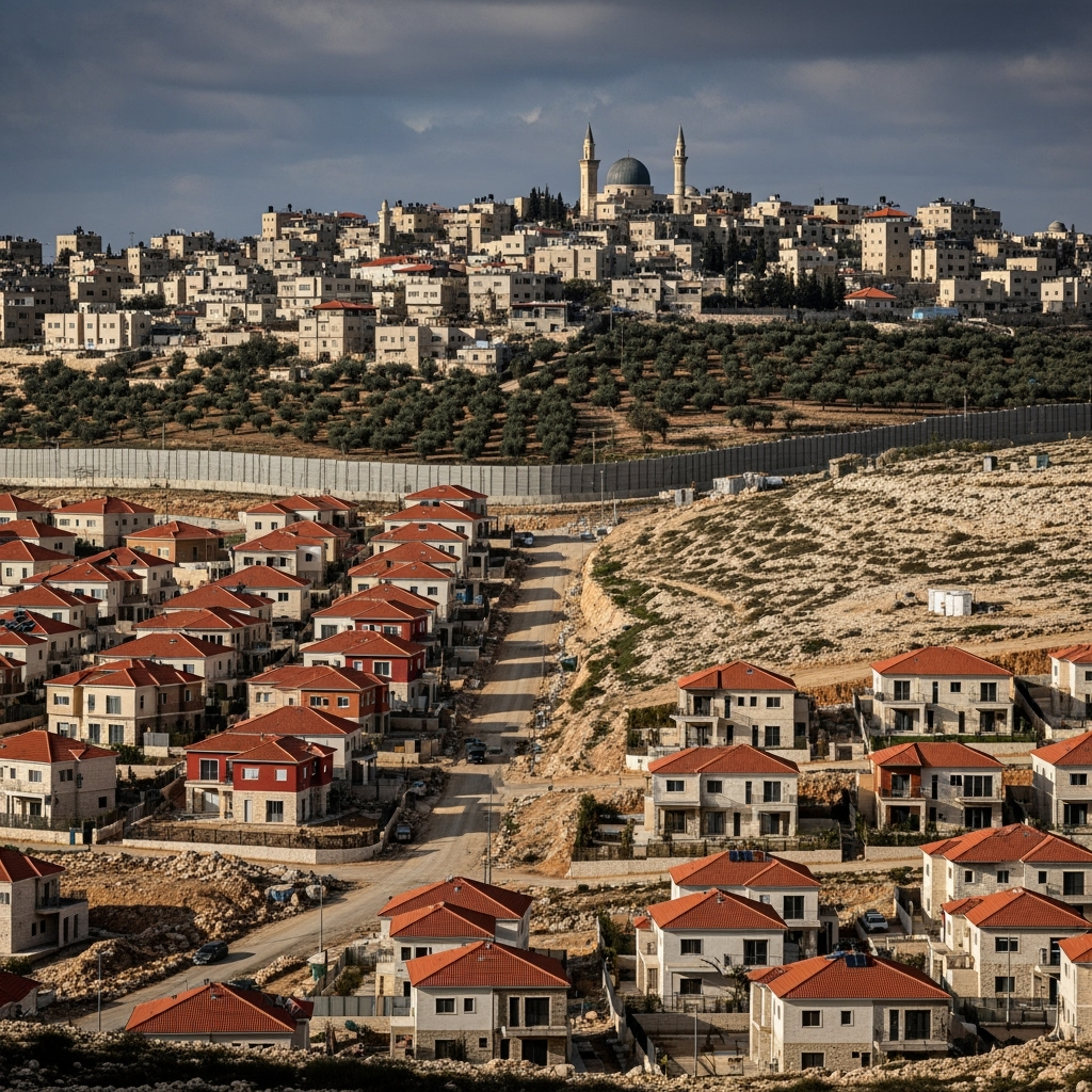 Illustration for: Israeli Settlement Expansion Threatens Palestinian State