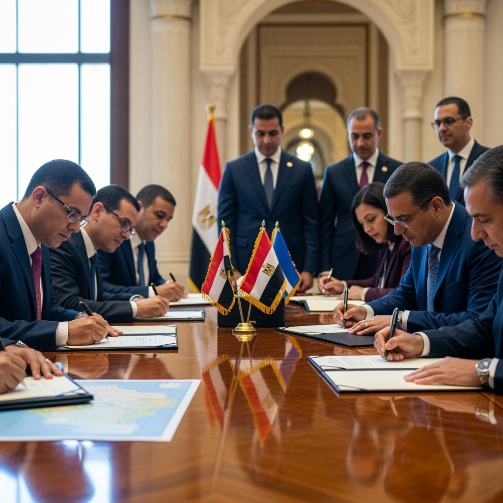 Illustration for: Egypt Signs Exploration Deals Worth Millions
