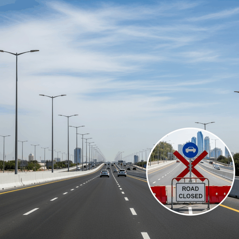 Illustration for: New Road Opens, Al Hisn Street Closure in Abu Dhabi