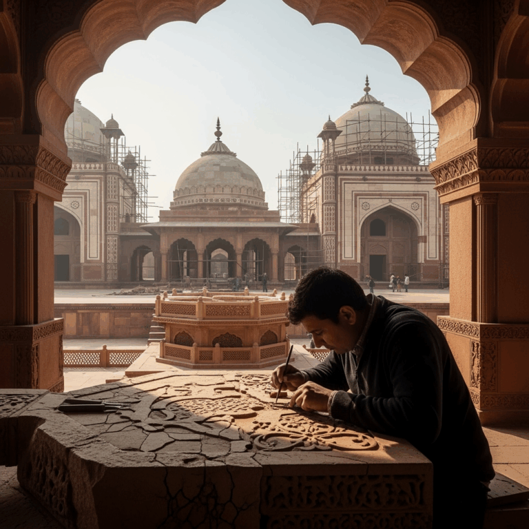 Illustration for: Restoring New Delhi's Historical Treasures