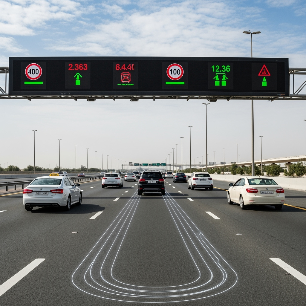 Illustration for: How Inductive Loop Sensors Improve UAE Traffic