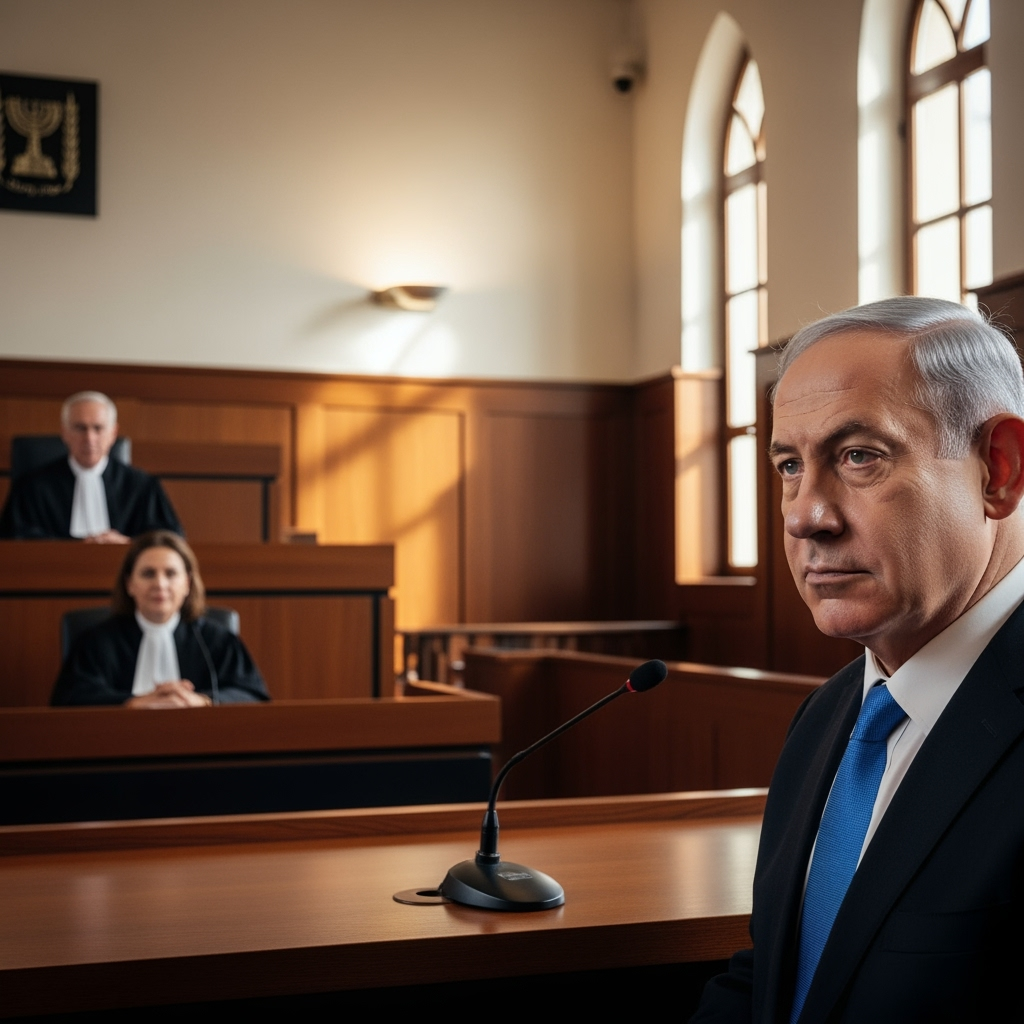 Illustration for: Netanyahu's Trial to Resume with New Hearings