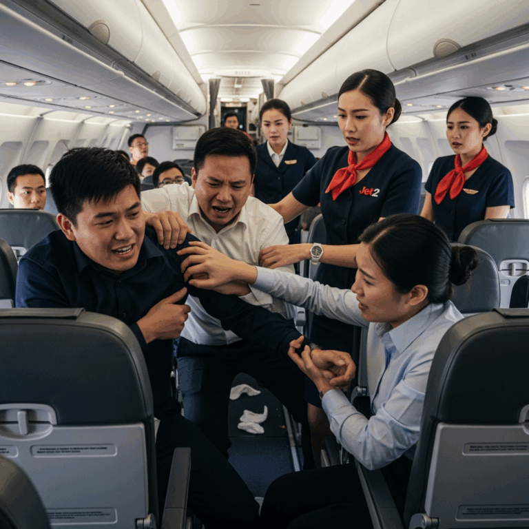 Illustration for: Passenger Causes Disruption on Jet2 Flight