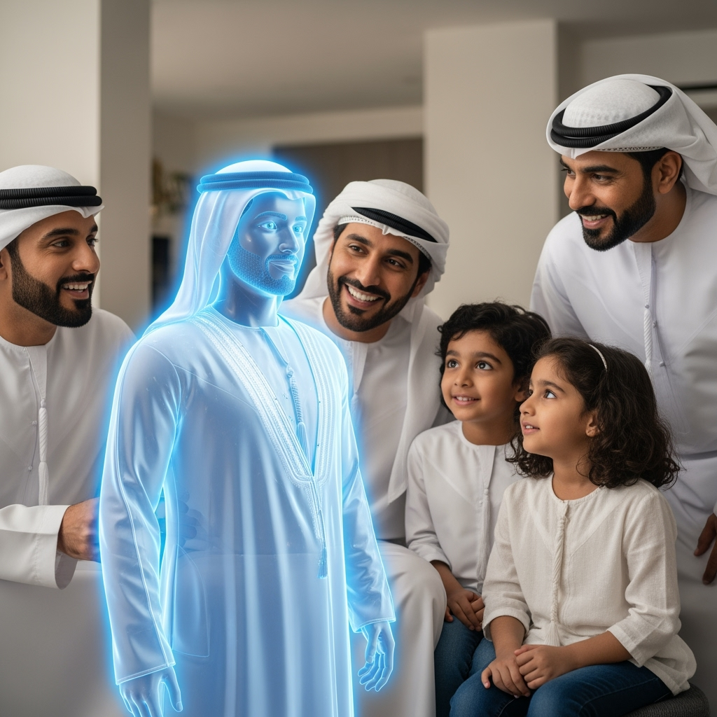Illustration for: UAE Names First Virtual Emirati Family Member