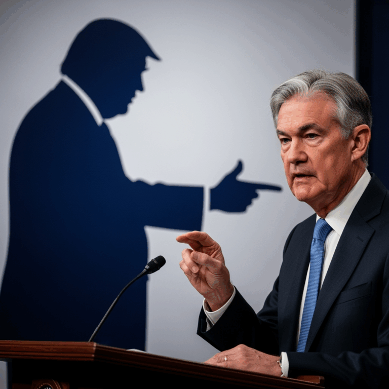 Illustration for: Powell Hints at Rate Cuts Amid Trump Pressure