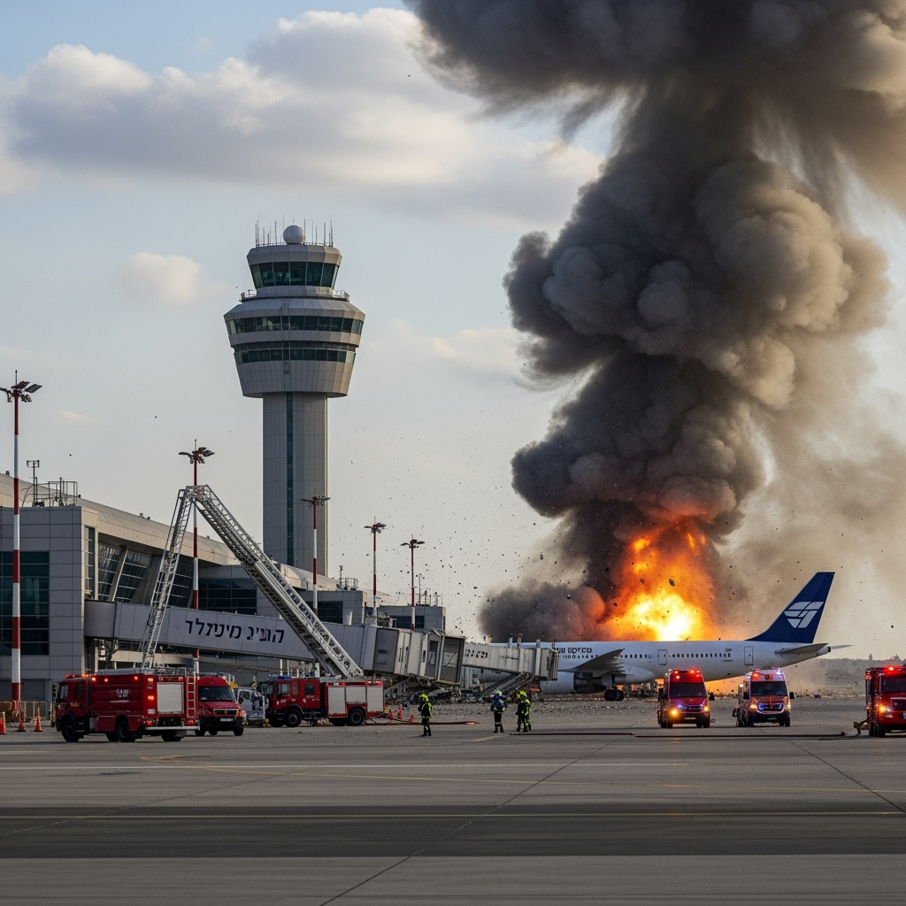 Illustration for: Ansar Allah Attacks Ben Gurion Airport