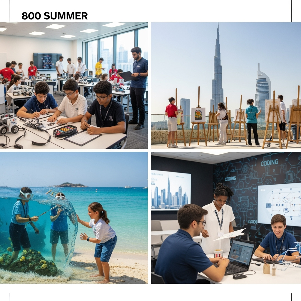 Illustration for: Dubai's Summer Programs Empower 800+ Students