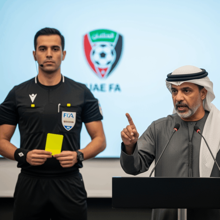 Illustration for: UAE FA Defends Referees Against Criticism