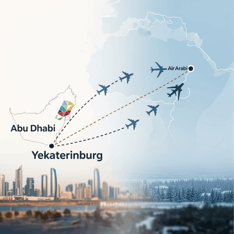 Illustration for: طيران العربية تطلق رحلات موسمية بين أبوظبي ويكاترينبورغ