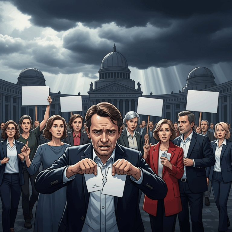 Illustration for: Election Turmoil in North Rhine-Westphalia