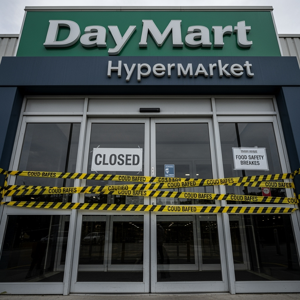 Illustration for: Day Mart Hypermarket Shut for Food Safety Breaches