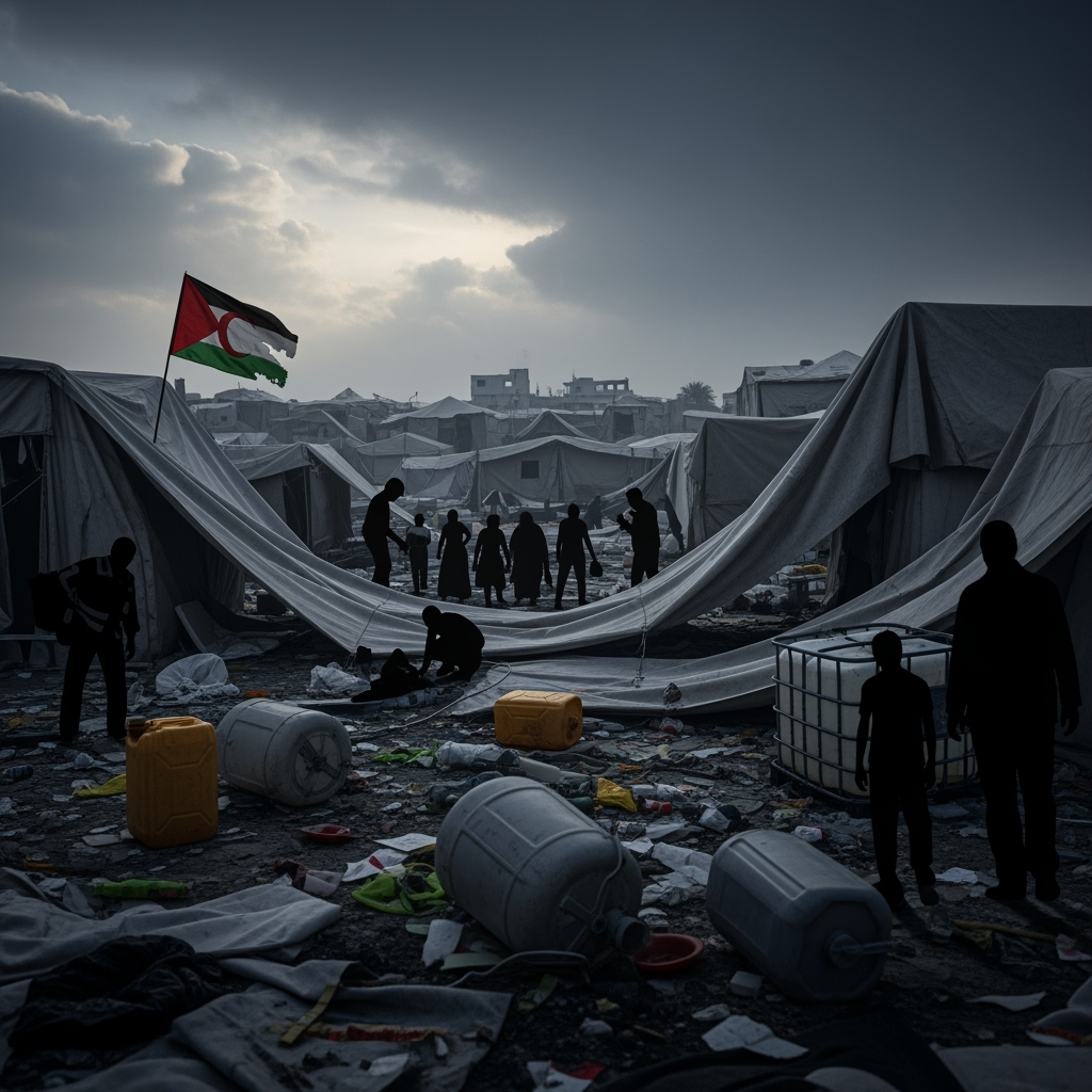 Illustration for: Crisis in Gaza: Humanitarian Services Collapse