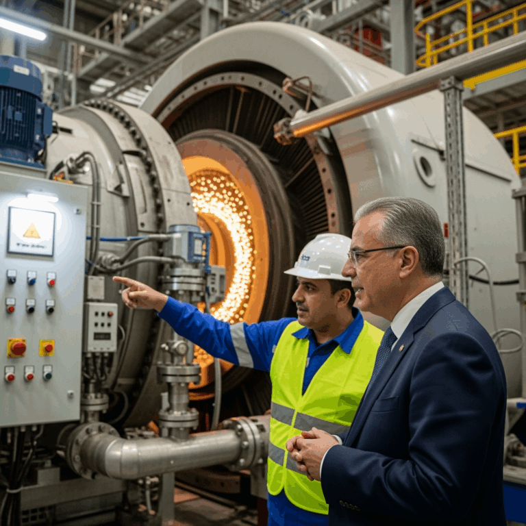 Illustration for: Energy Minister Visits Jandar Power Station