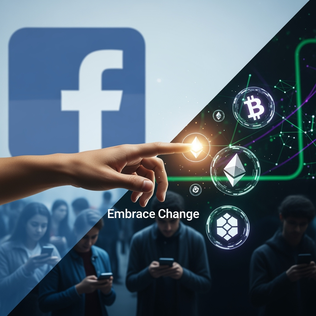 Illustration for: Embrace Change: From Facebook to Crypto