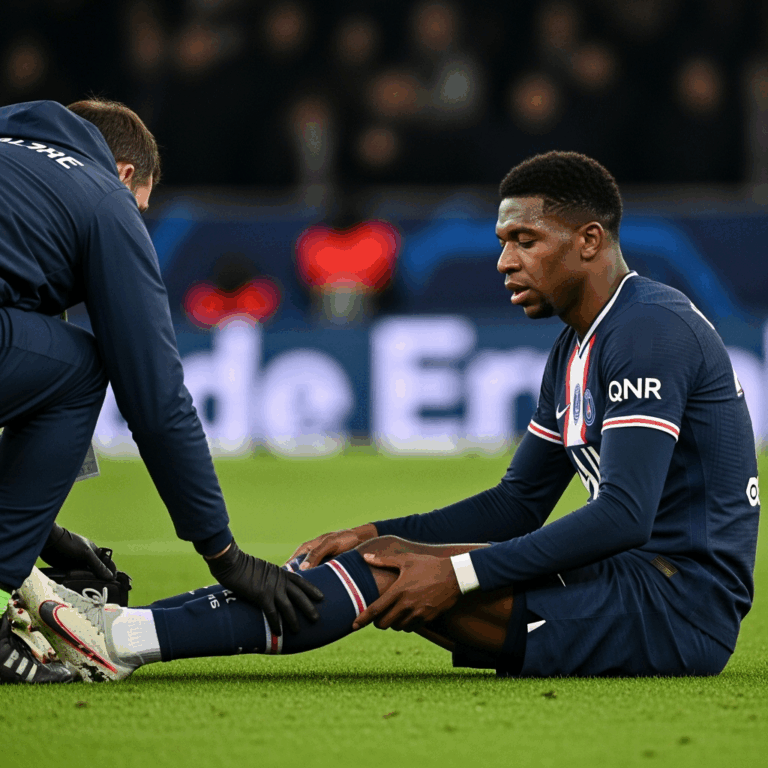 Illustration for: PSG's Dembele Out for Six Weeks with Injury
