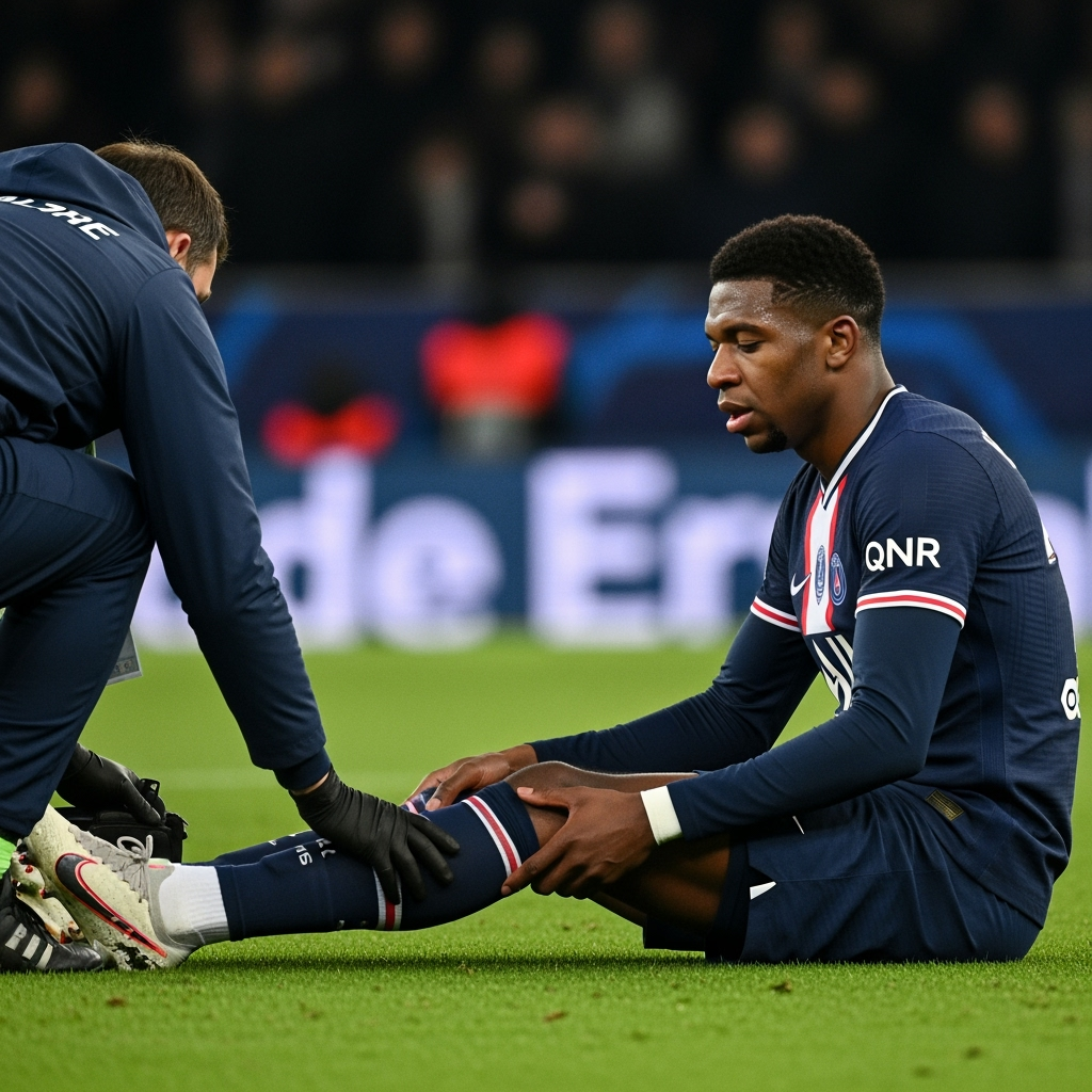 Illustration for: PSG's Dembele Out for Six Weeks with Injury