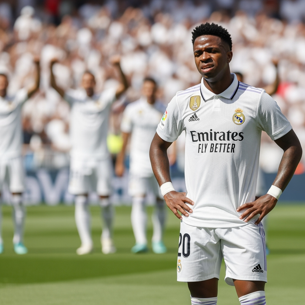 Illustration for: Vinicius Jr's Frustration Grows Despite Real's Success