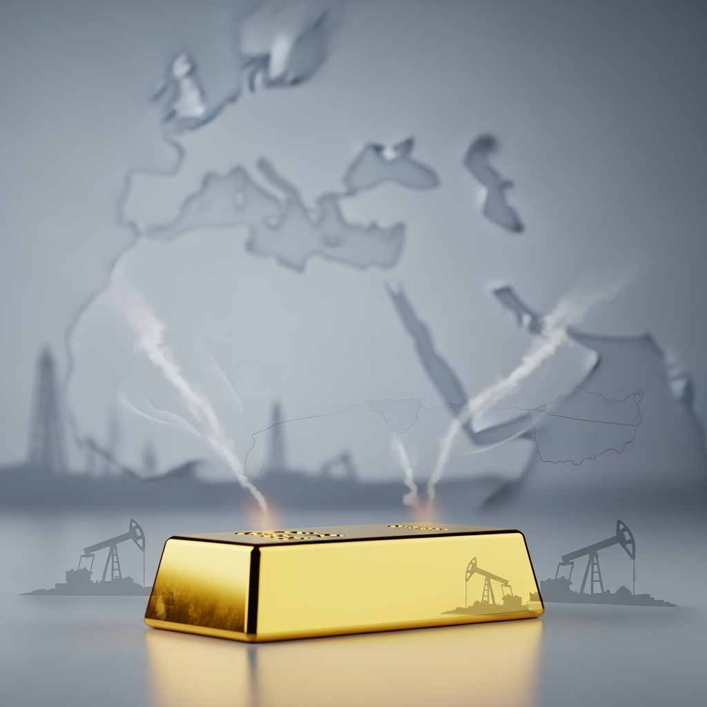 Illustration for: Gold Prices Steady Amid Middle East Tensions